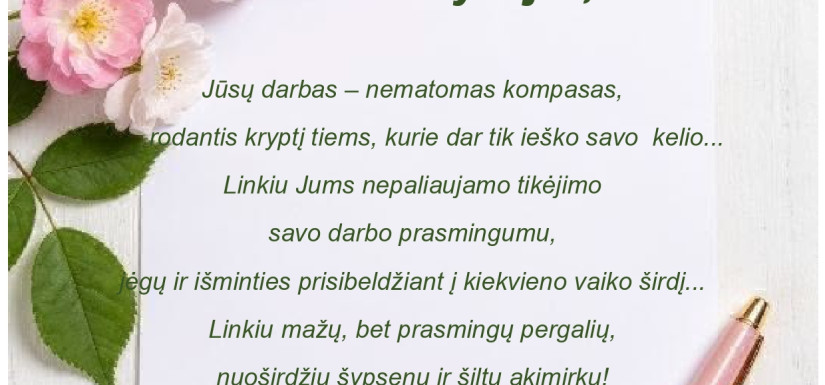 MOKYTOJŲ DIENOS PAMINĖJIMAS